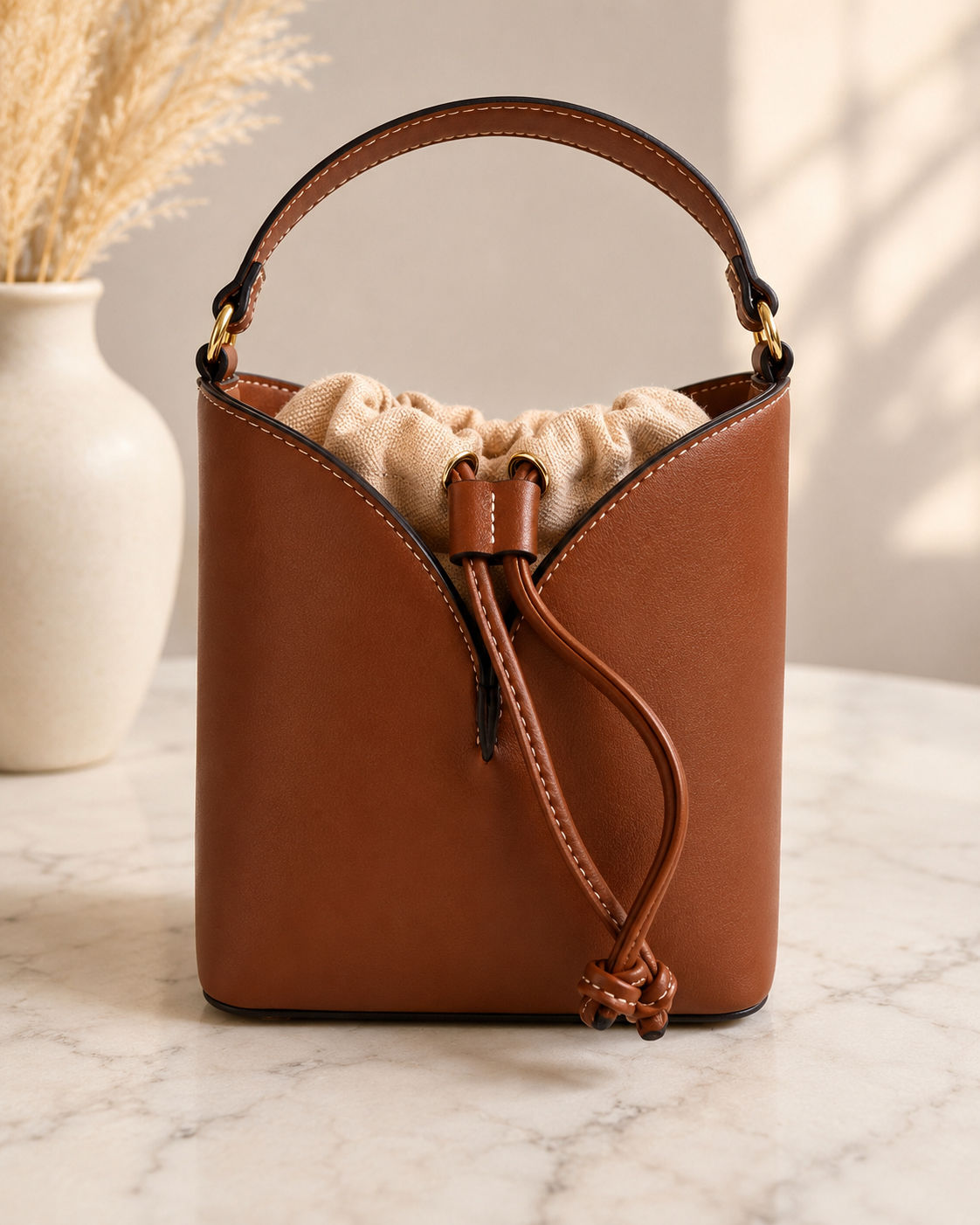 Peanut Butter Leather Tote