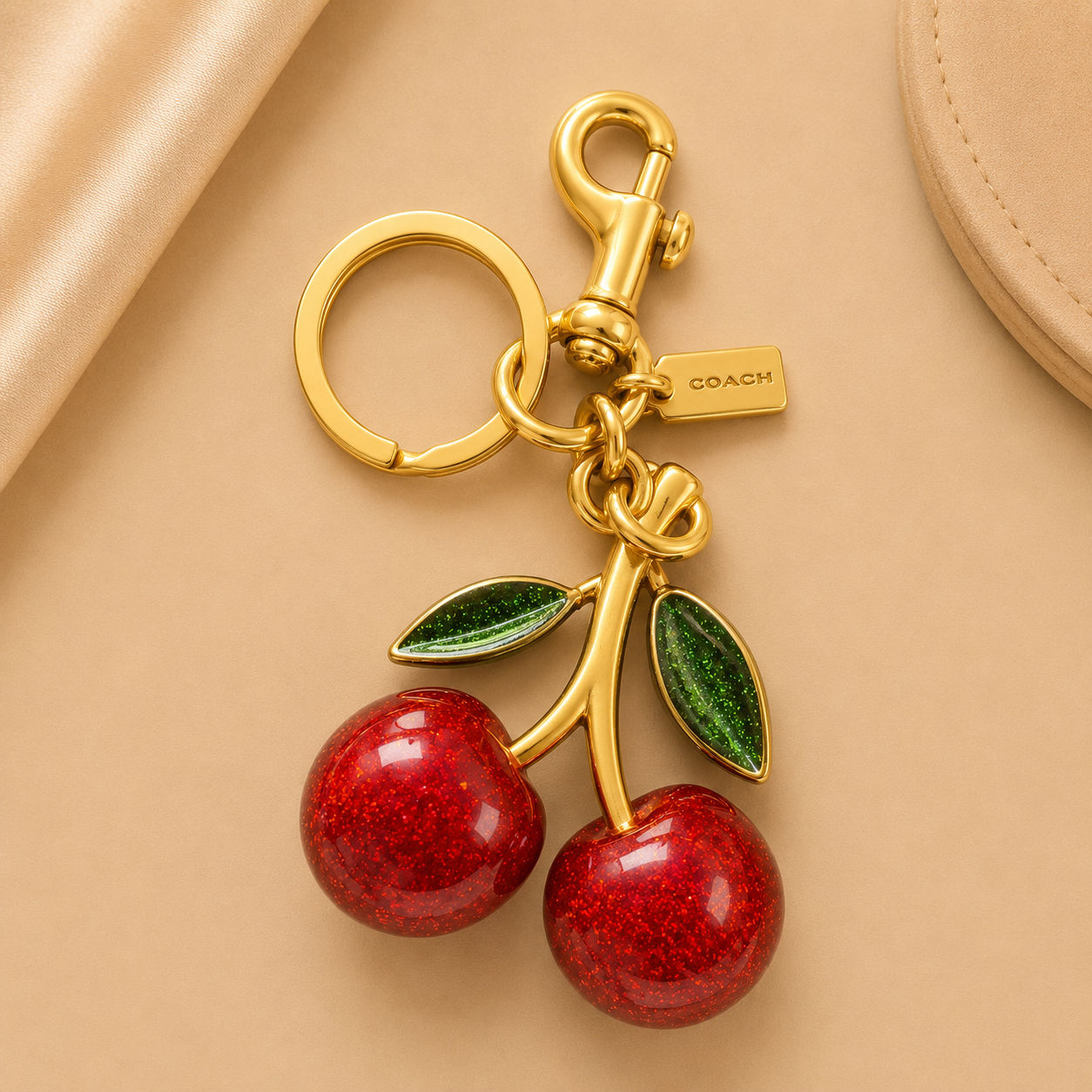 Red Cherry Purse Charm