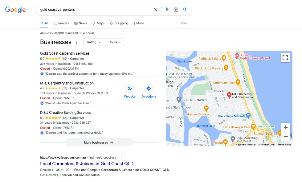 gold coast seo search