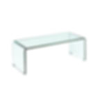 GLASSER CLEAR COFFEE TABLE