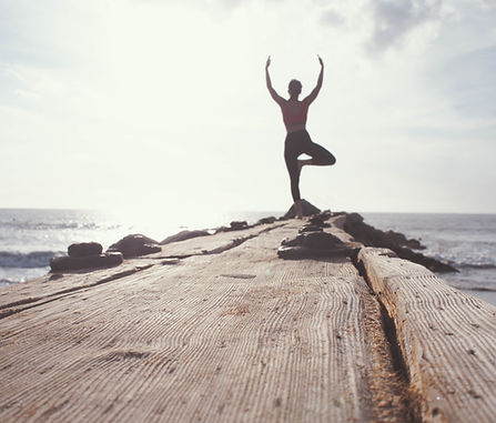 Yoga Pose by Ocean