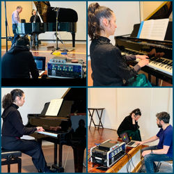 Recording El Piano de P. H. Allende, in Conservatory of Music UACh, Valdivia