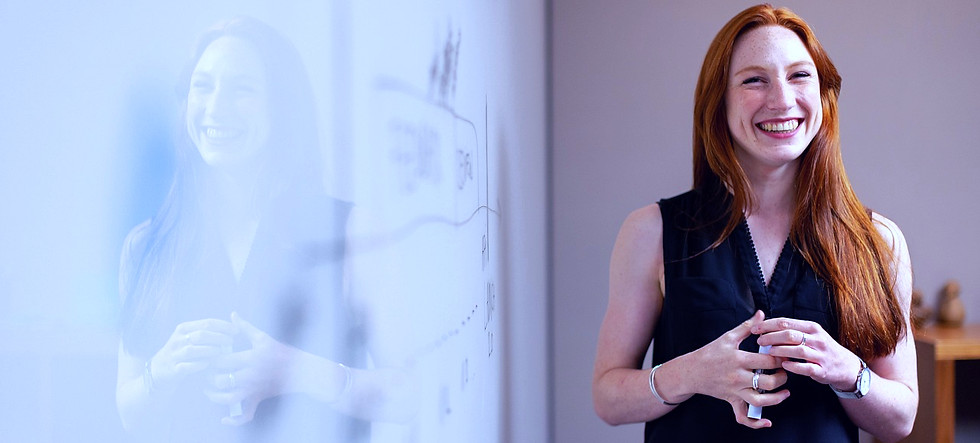 Woman giving a presentation