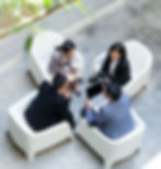 Business meeting with four professionals