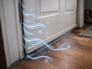 froid qui entre par la porte extérieur