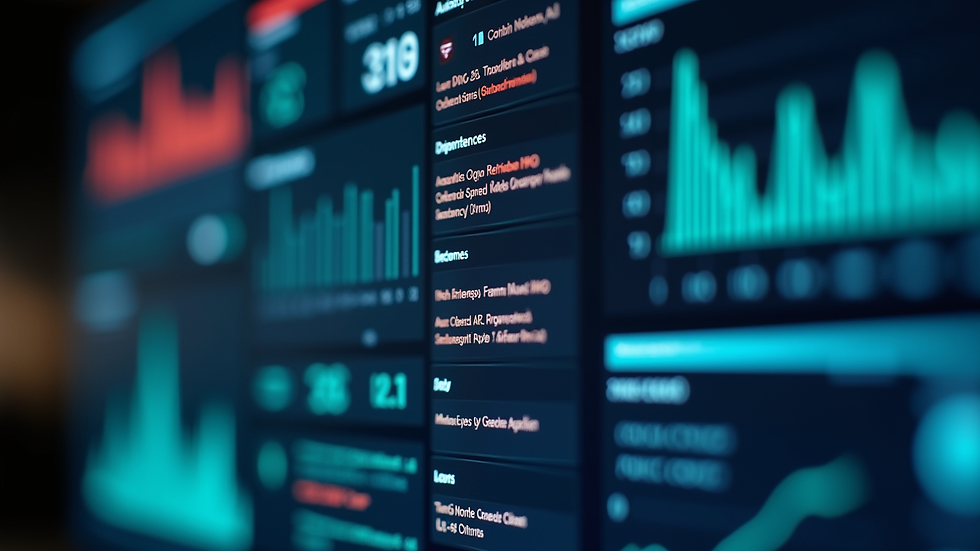 Close-up view of a digital security dashboard showing real-time alerts