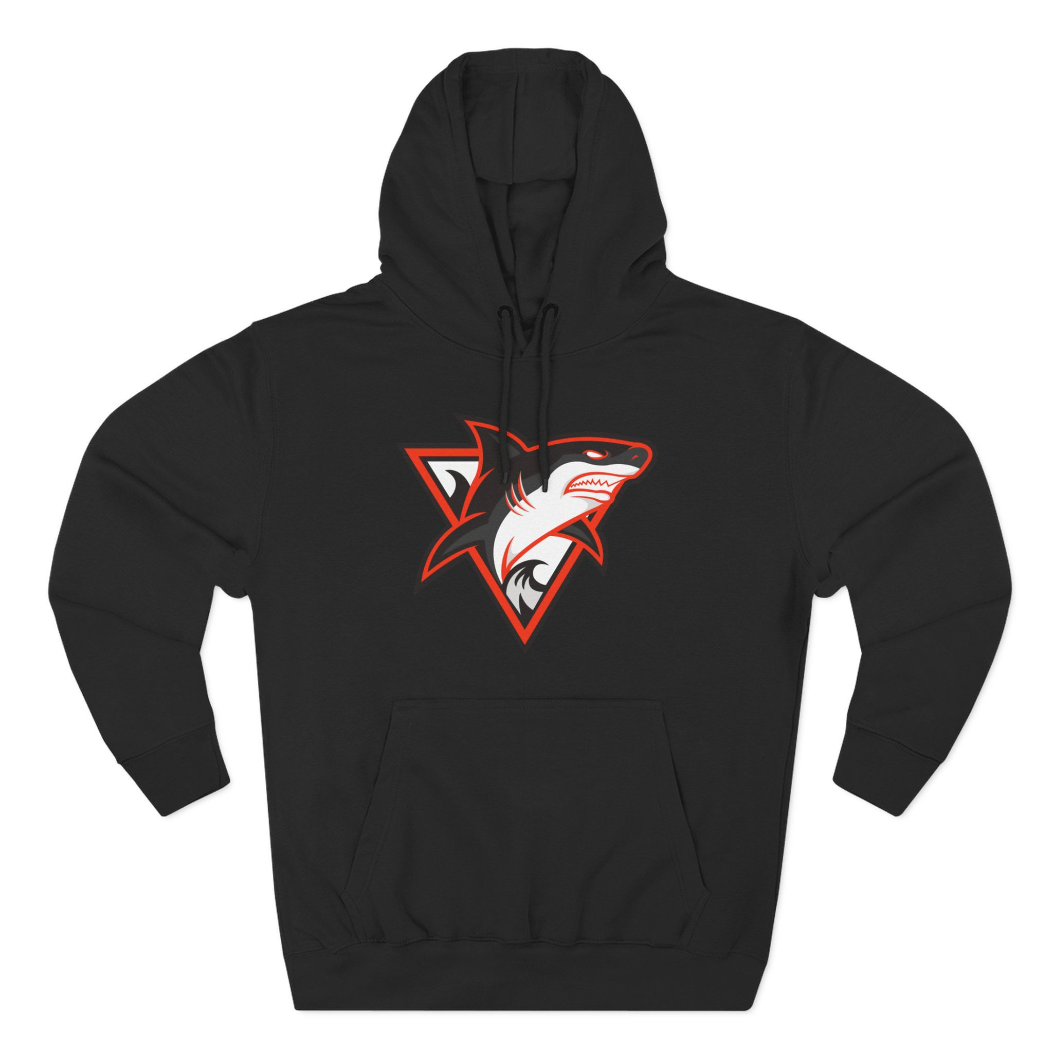 Sharks Crest Hoodie — Vintage Crowned King Graphic Fleece Pullover