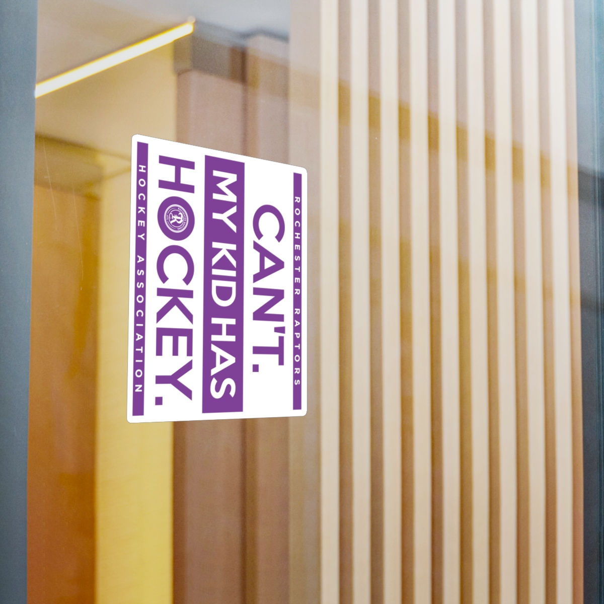 Kiss-Cut Vinyl Decals - Rochester Raptors Kid Has Hockey