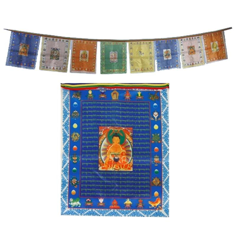 10 Tibetische Gebetsfahnen Buddhas