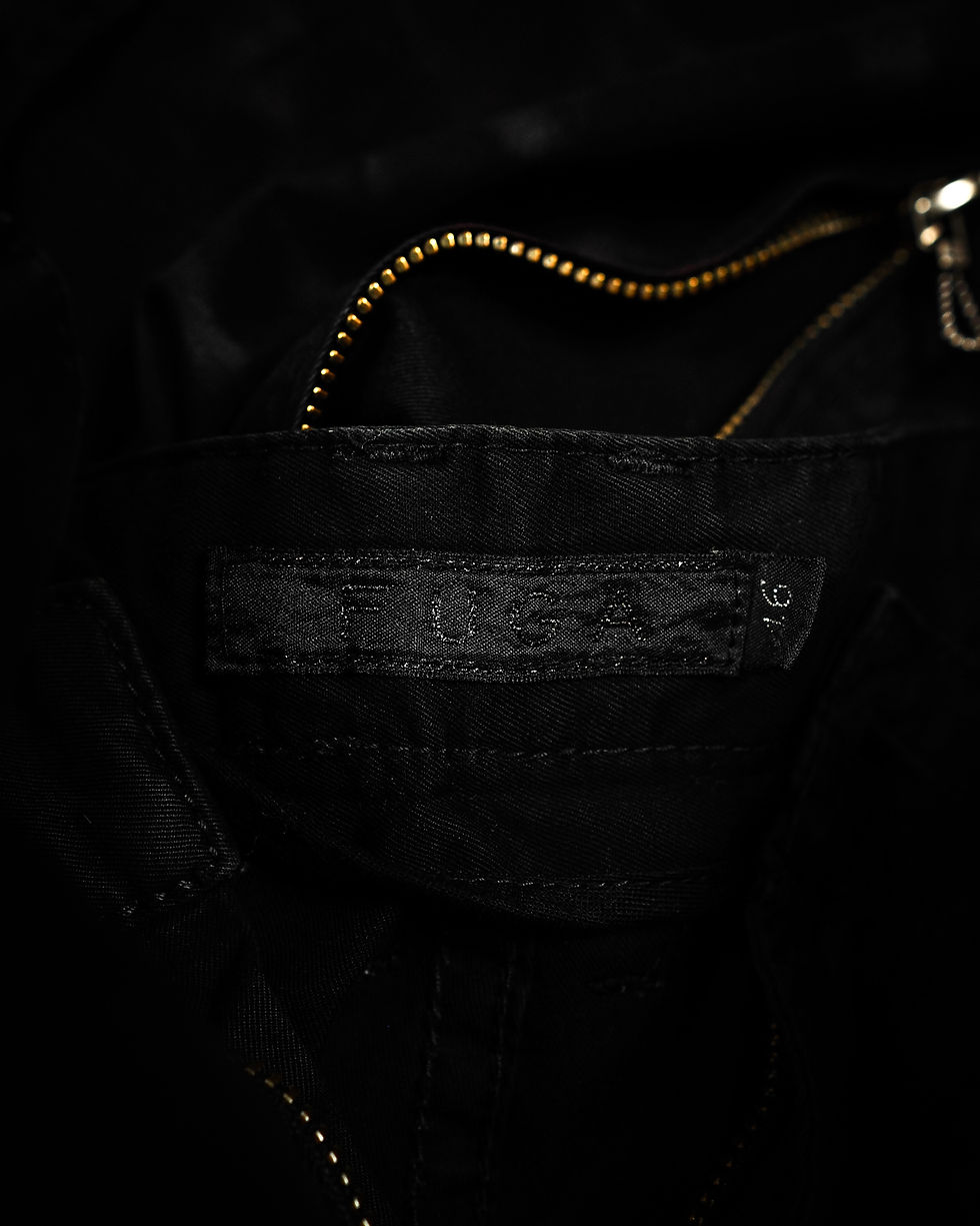 Thumbnail: FUGA WHISKERED FLARED PYTHON PATCH CARGO PANTS