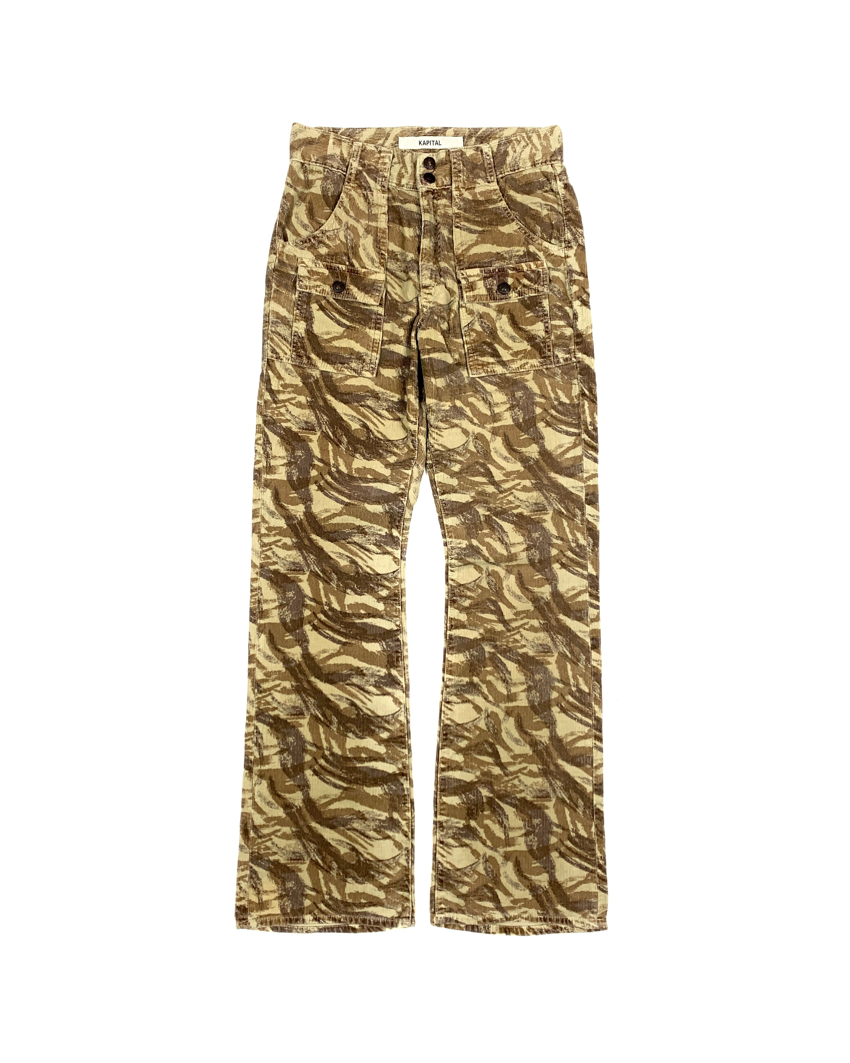 Kapital camo corduroy bush pants