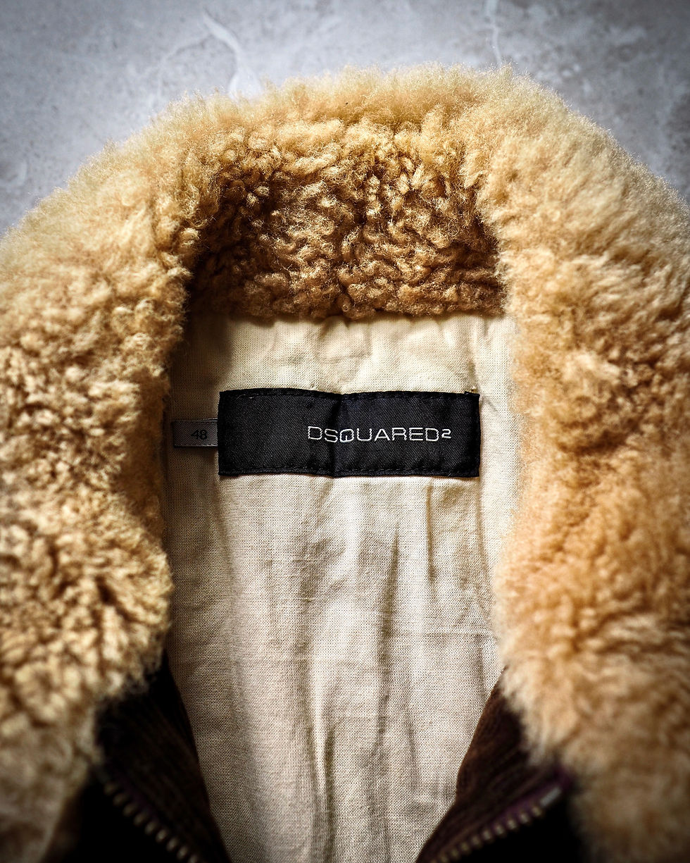 Thumbnail: DSQUARED² HYBRID LEATHER SHEARLING JACKET