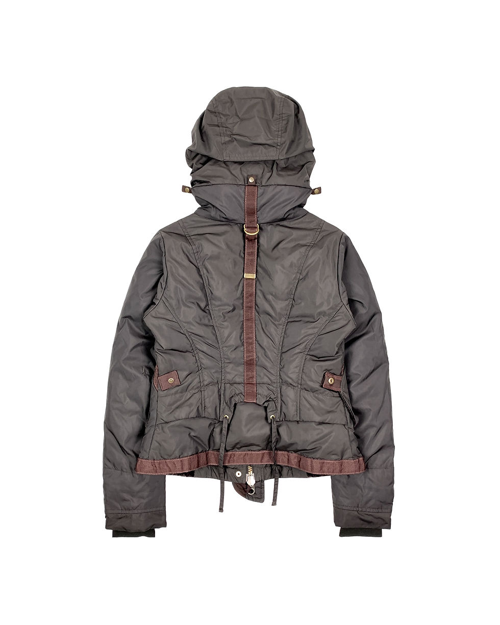 Marithe + Francois Girbaud hooded bondage down jacket