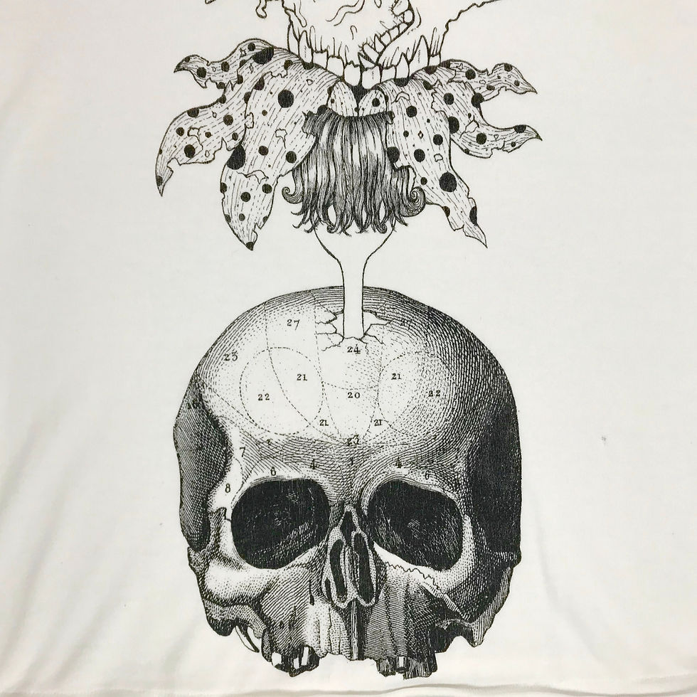 Thumbnail: Undercover But Beautiful II flowering skull tee