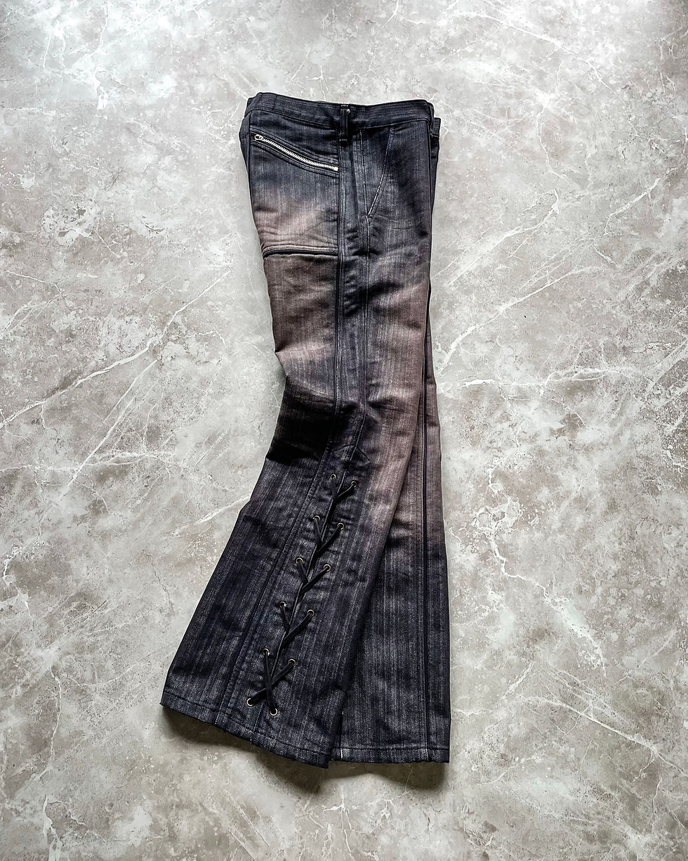 Thumbnail: SEMANTIC DESIGN LACE-UP FLARED JEANS