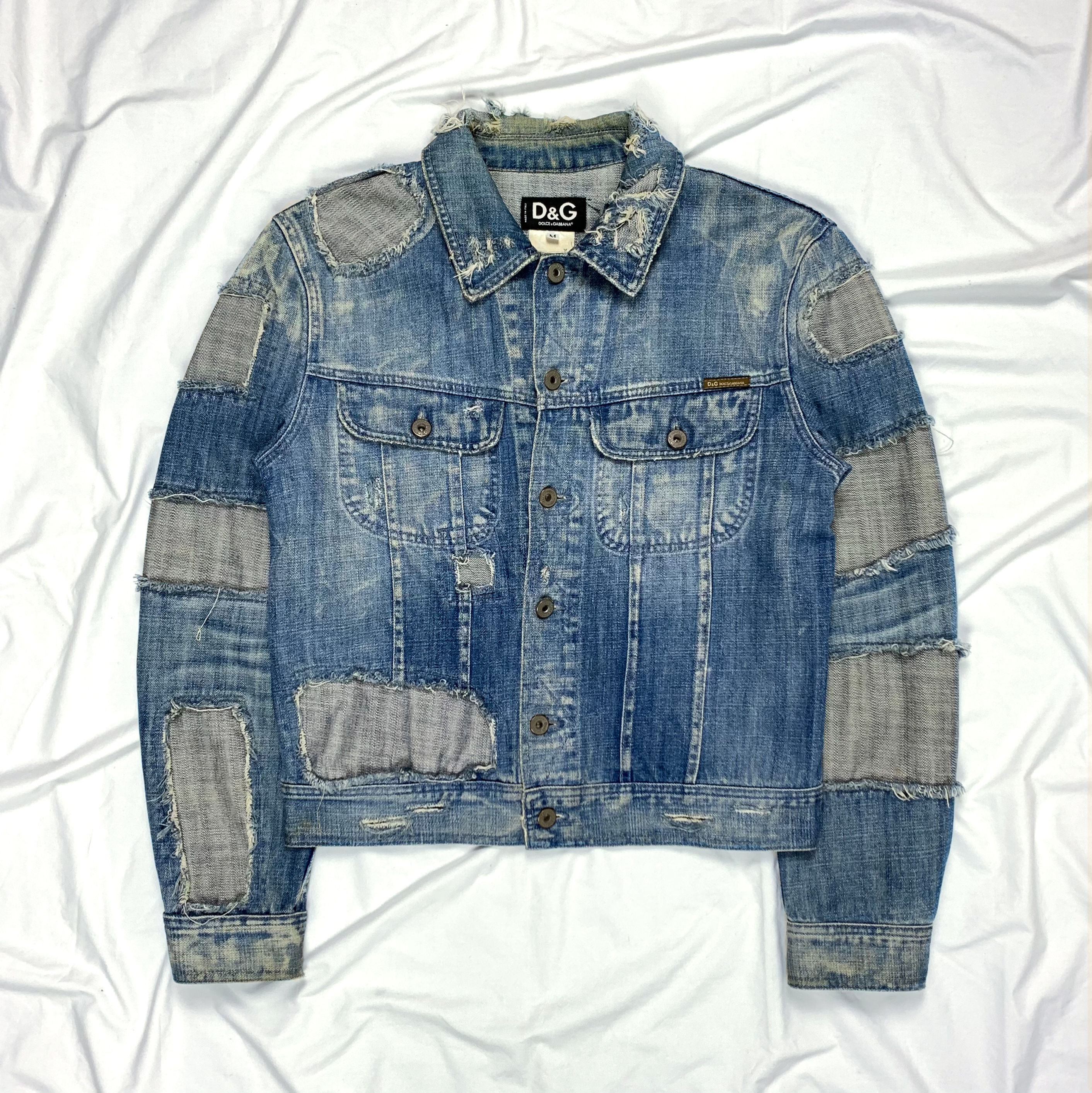 DOLCE & GABBANA AW04 RECONSTRUCTED DENIM JACKET