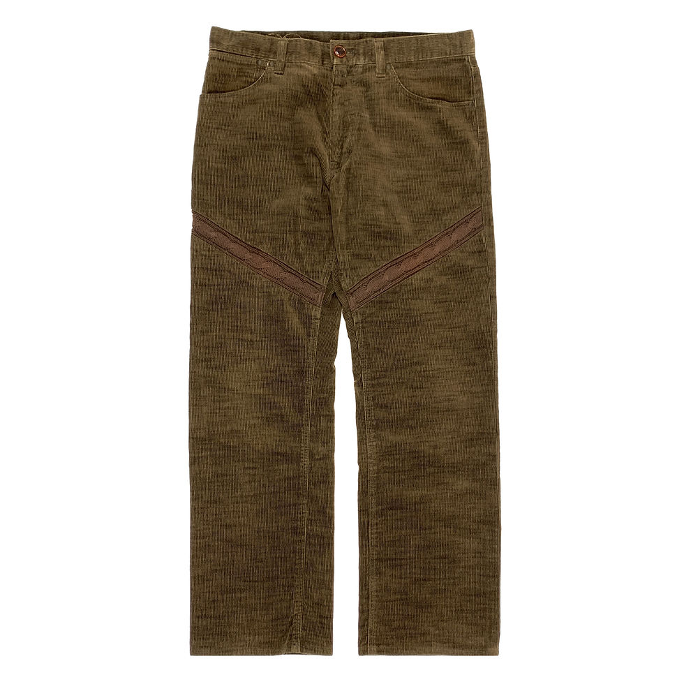 NUMBER (N)INE AW03 KNIT PANEL CORDUROY PANTS