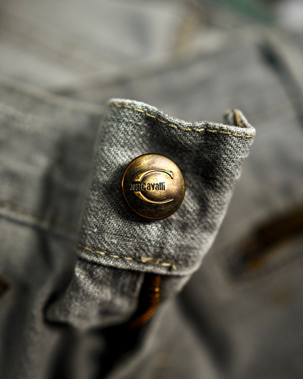 Thumbnail: ROBERTO CAVALLI SPLIT DECONSTRUCTED FLARED JEANS