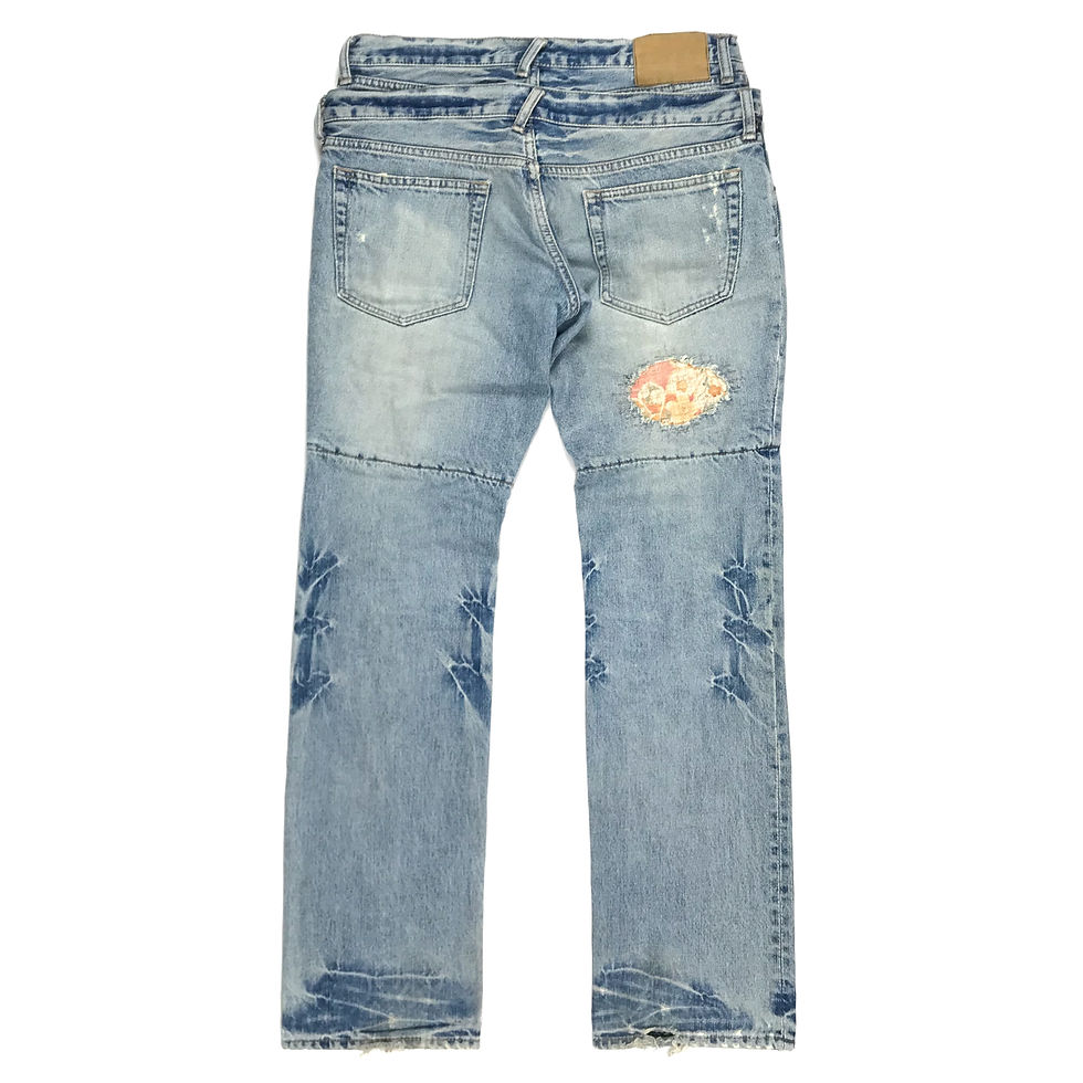 PPFM double waisted lightwash denim | Barhaine Archive