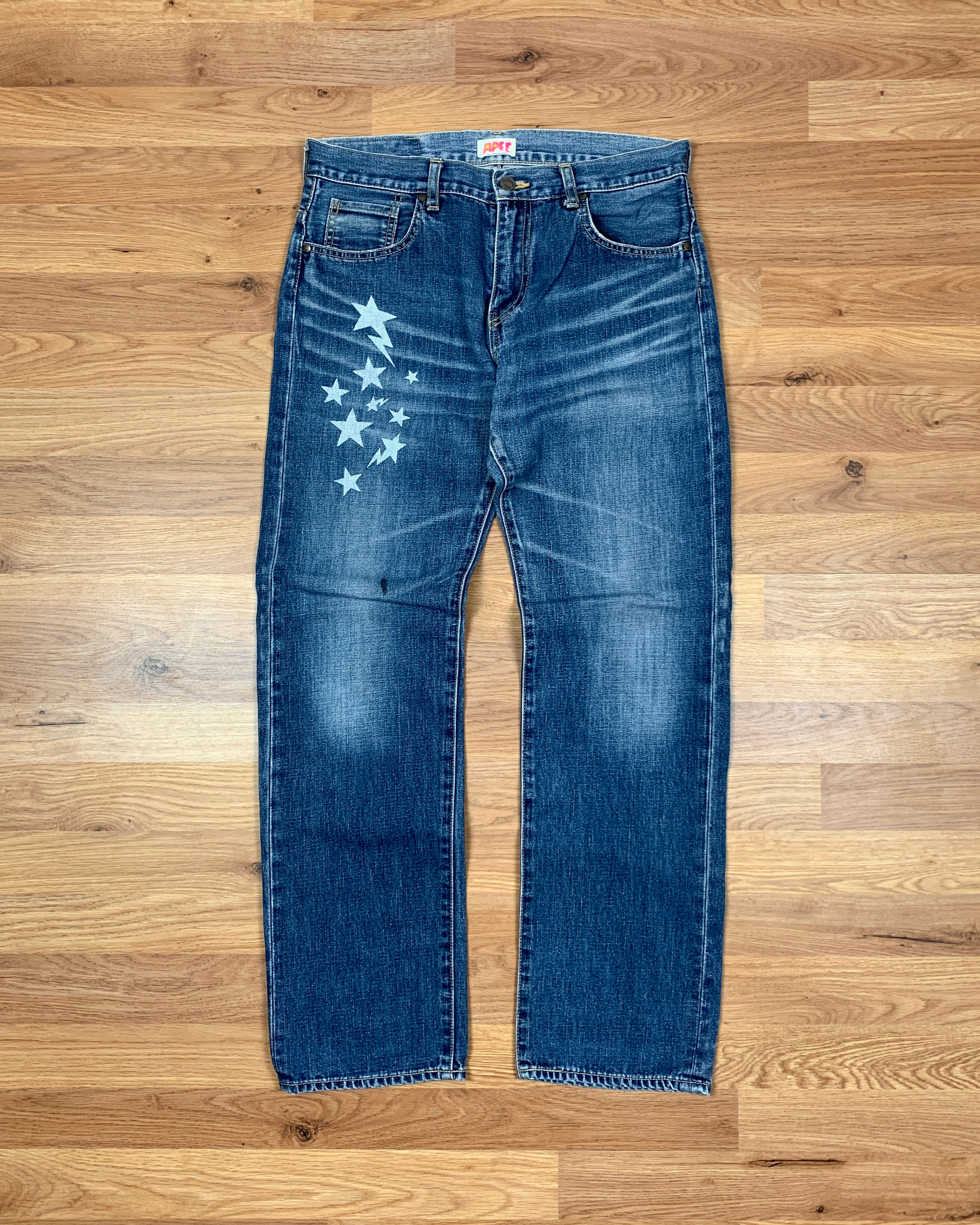 Bapesta '05 thigh print jeans