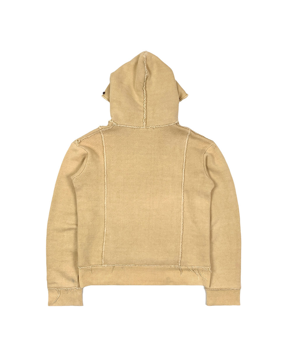 Thumbnail: ripvanwinkle frayed seam studded hoodie