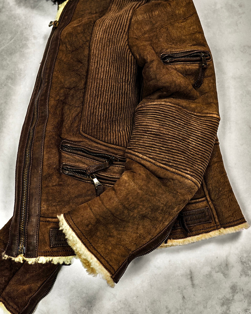 Thumbnail: DOLCE & GABBANA AW04 LAMBSKIN SHEARLING MOTO JACKET