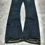 Thumbnail: SPIRAL GIRL ASYMMETRIC STUDDED BELL BOTTOMED JEANS