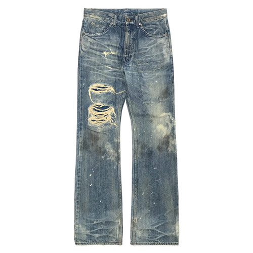 パンツ Isamu Katayama Backlash Denim ShortPants Isamu Katayama Backlash SS03 distressed painter jeans