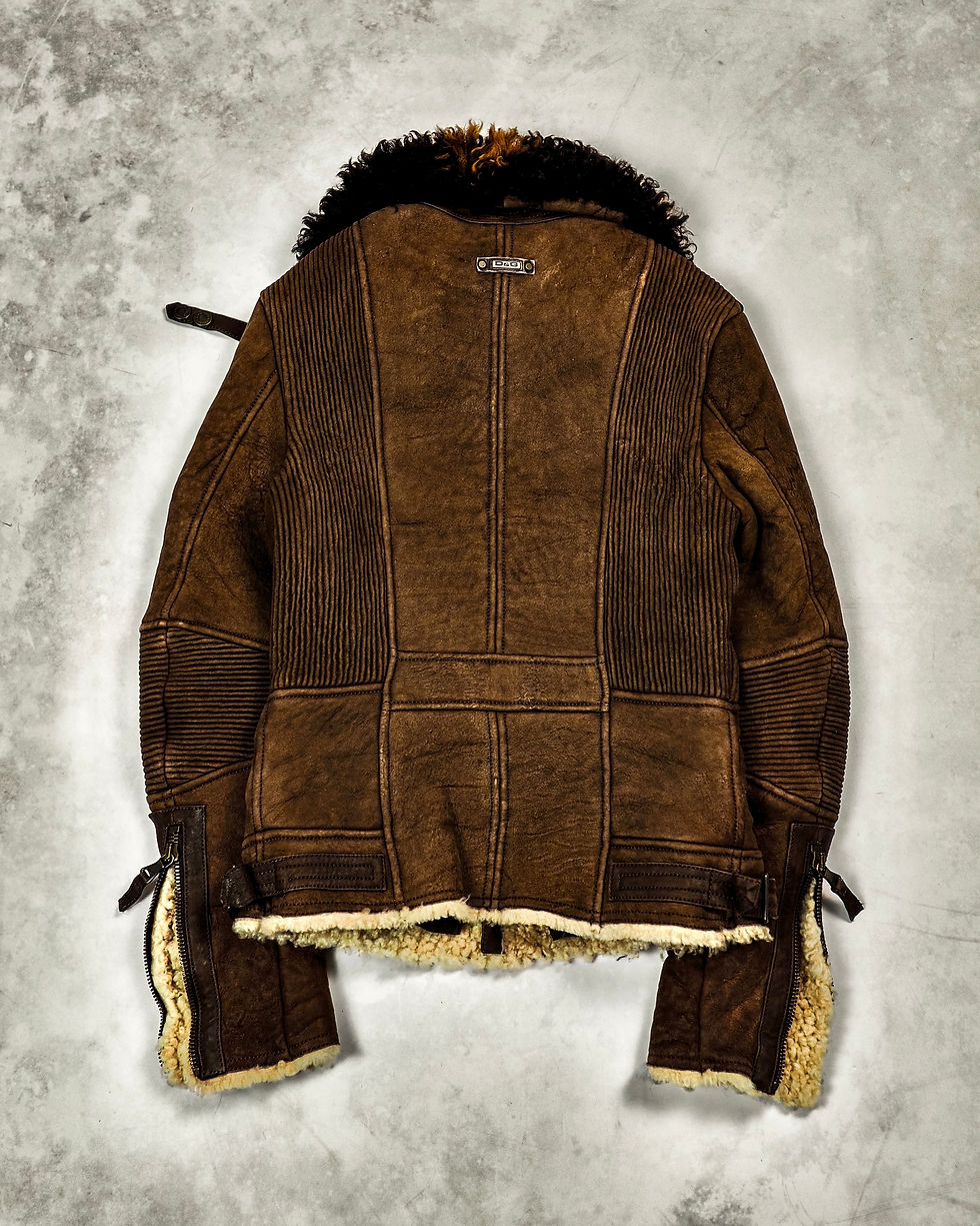 Thumbnail: DOLCE & GABBANA AW04 LAMBSKIN SHEARLING MOTO JACKET