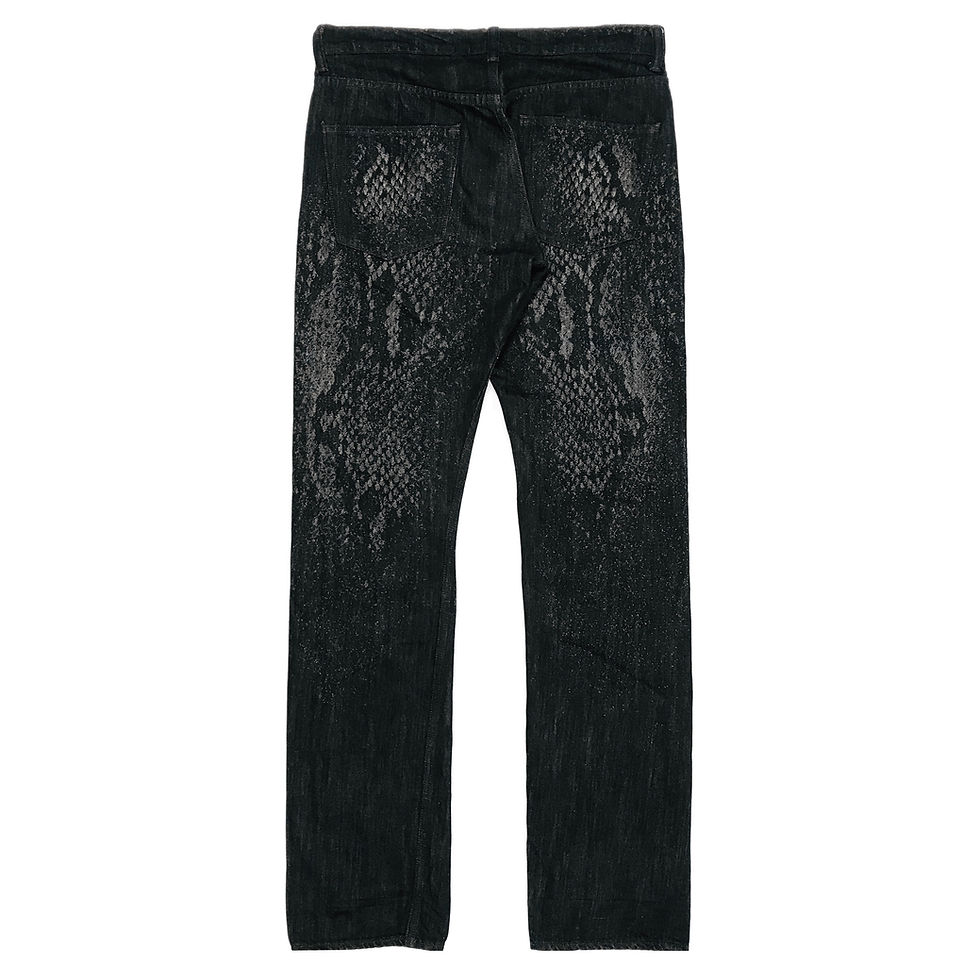 Thumbnail: Issey Miyake A-Poc woven snakeskin jeans