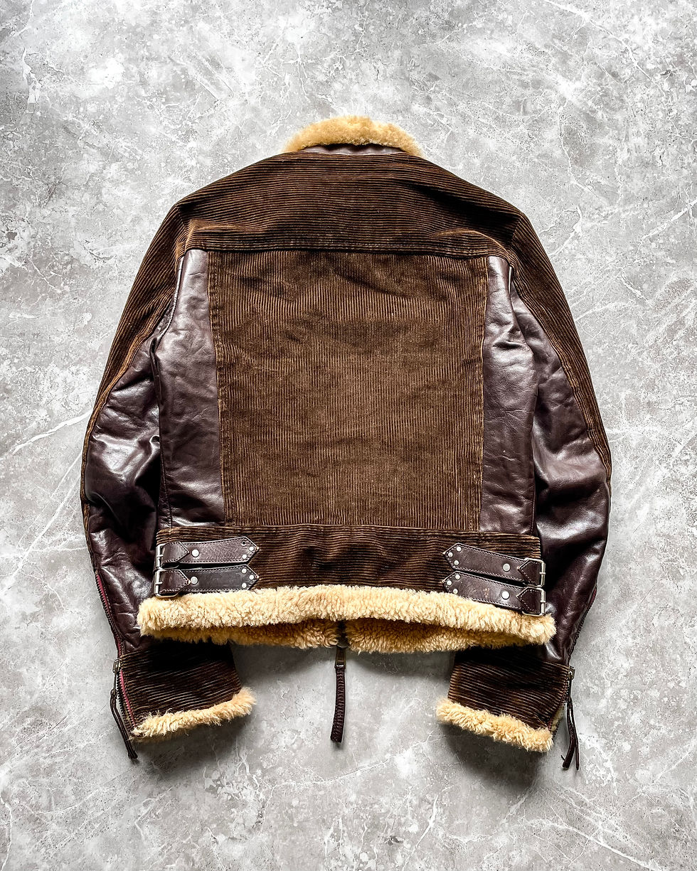 Thumbnail: DSQUARED² HYBRID LEATHER SHEARLING JACKET