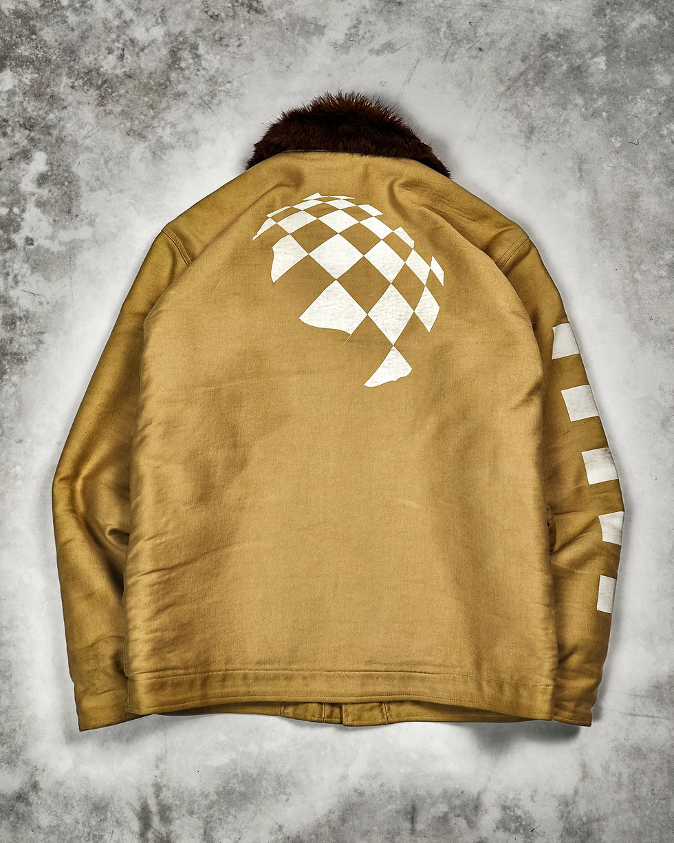 Thumbnail: UNDERCOVER AW01 “D.A.V.F” SK8THING PRINT FUR LINED JACKET