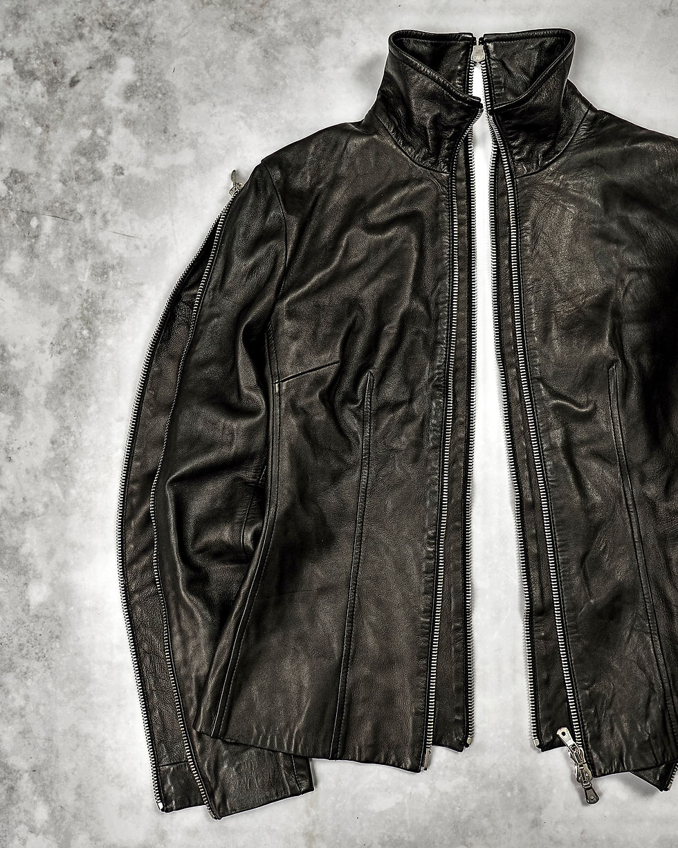 Thumbnail: DOLCE & GABBANA AW01 MULTI-ZIP LAMBSKIN LEATHER JACKET