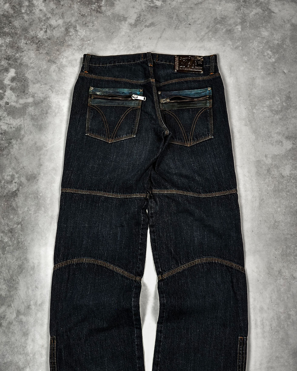 Thumbnail: DOLCE & GABBANA AW03 KNEE-PANELLED BELTED JEANS