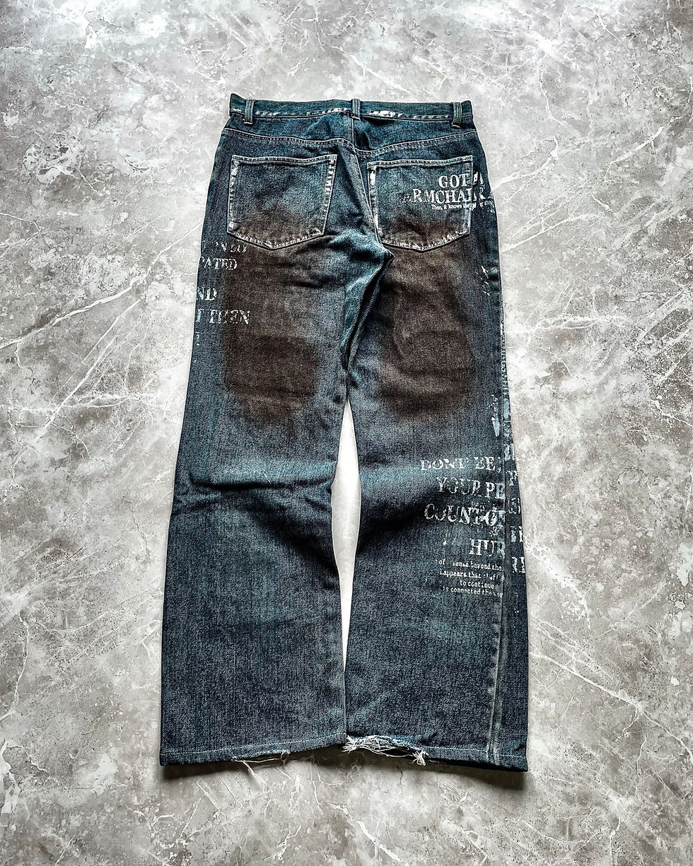 Thumbnail: BERNINGS-SHO DISTRESSED ALL OVER PRINT JEANS