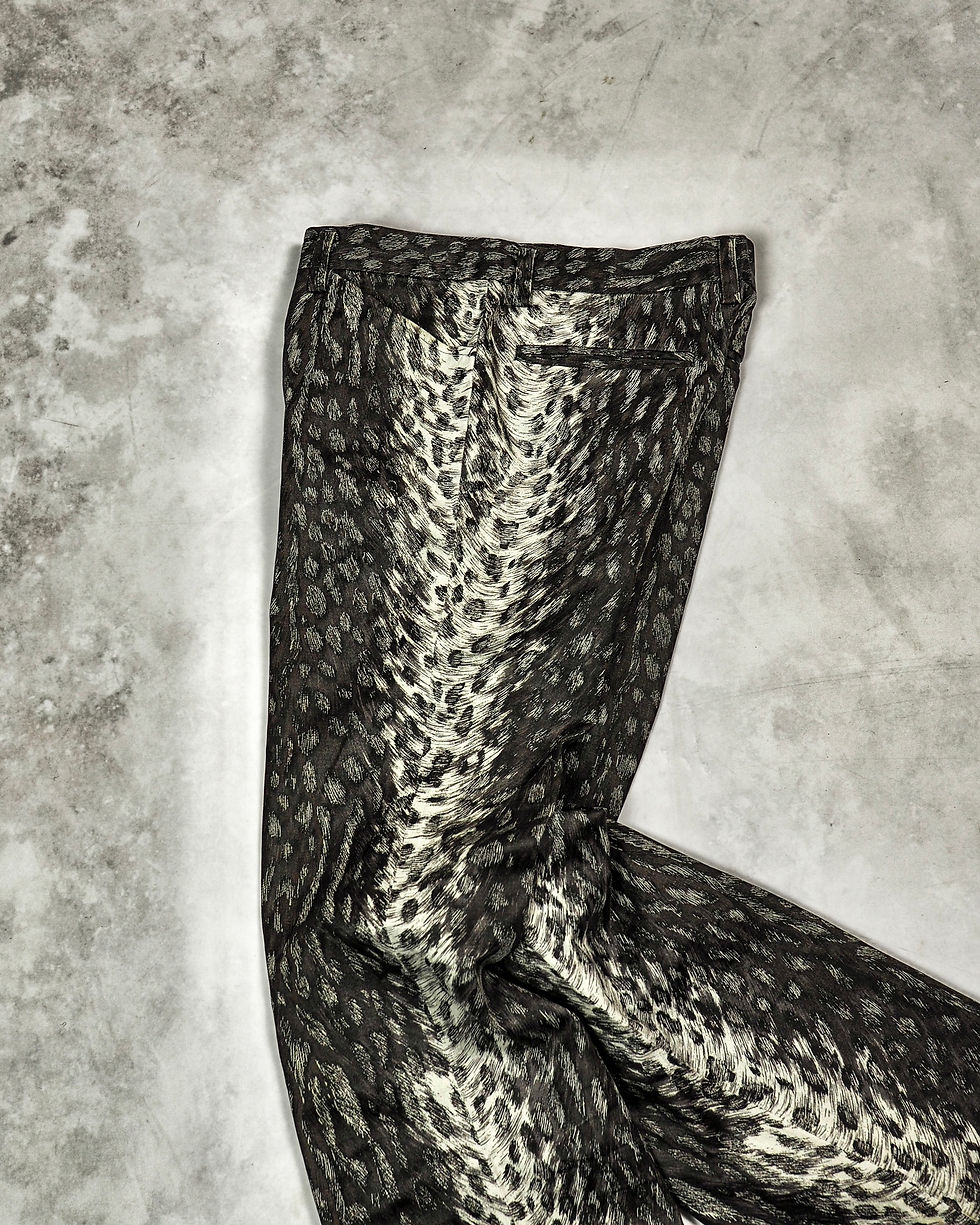 Thumbnail: 5351 POUR LES HOMMES WAX COATED LEOPARD PRINT PANTS