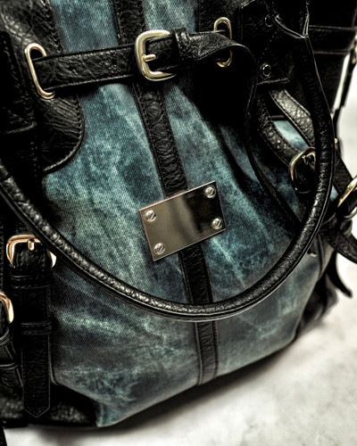 TORNADO MART RESIN-COATED LEATHER CROSSBODY BAG | Barhaine Archive