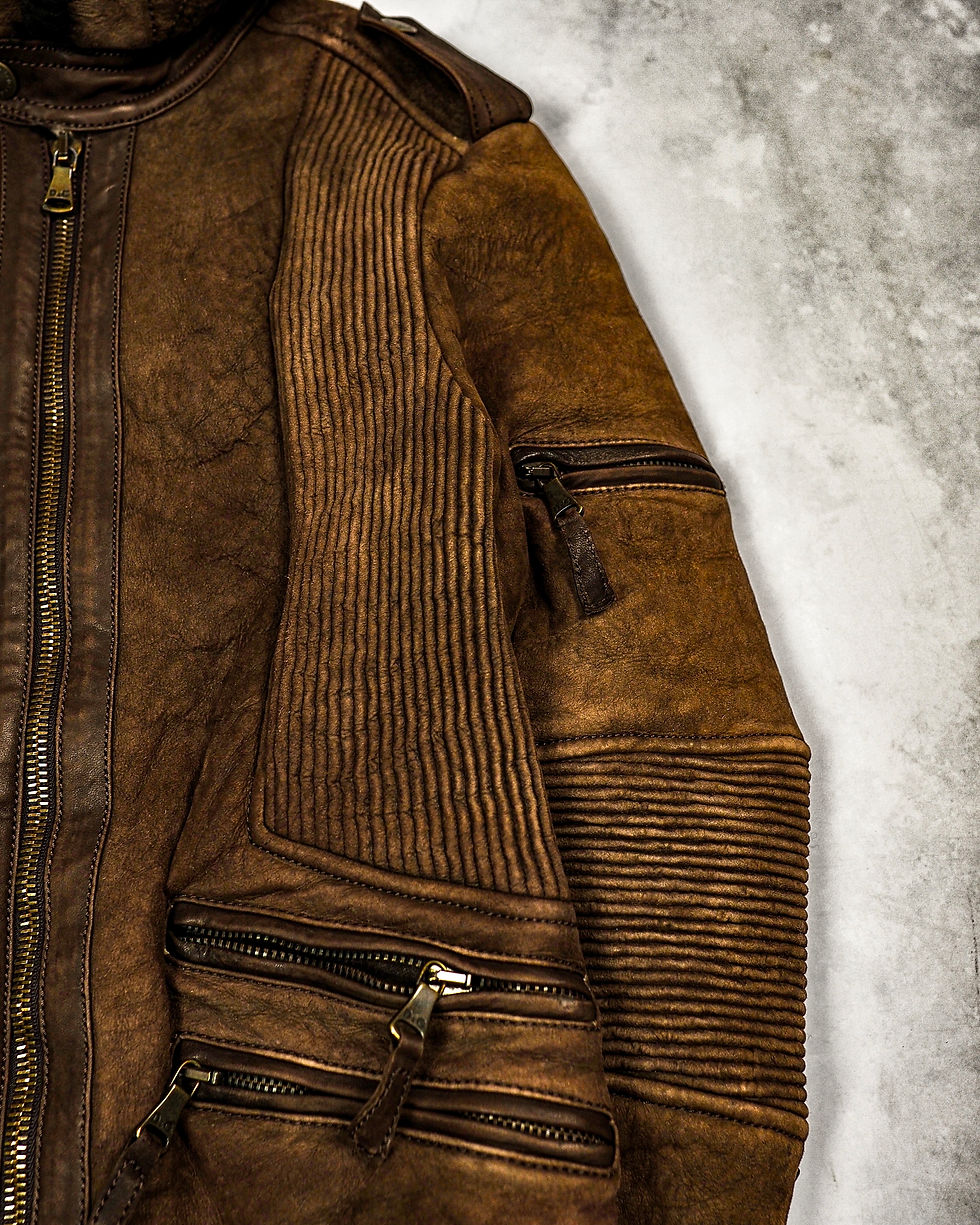 Thumbnail: DOLCE & GABBANA AW04 LAMBSKIN SHEARLING MOTO JACKET