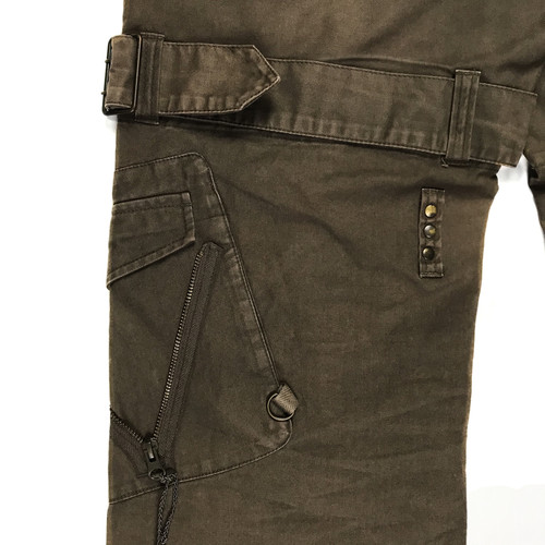 【BAON】Douha Strap Banding Cargo Pants PPFM double waisted bondage strap cargo pants | Barhaine Archive