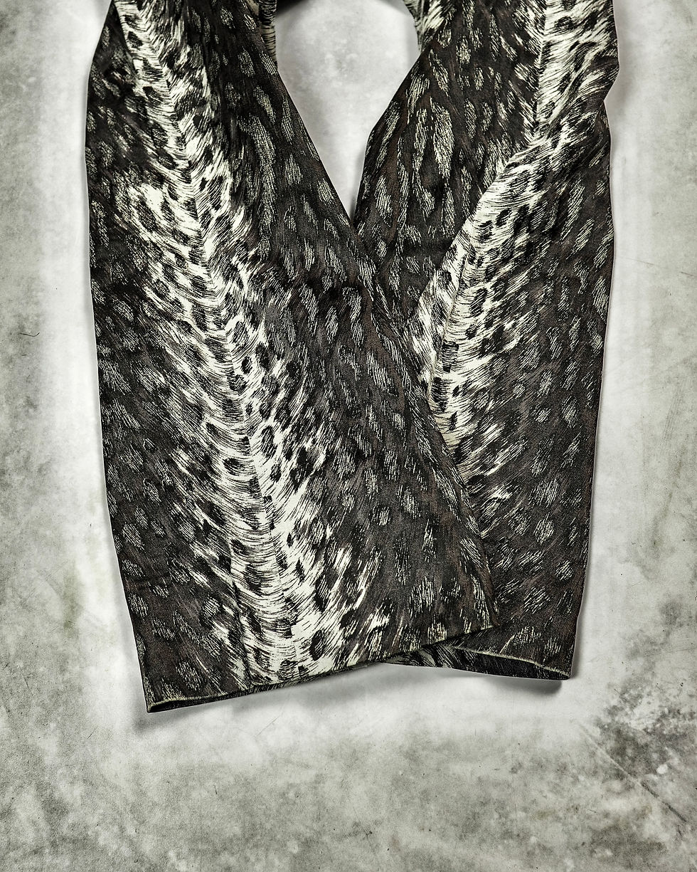 Thumbnail: 5351 POUR LES HOMMES WAX COATED LEOPARD PRINT PANTS