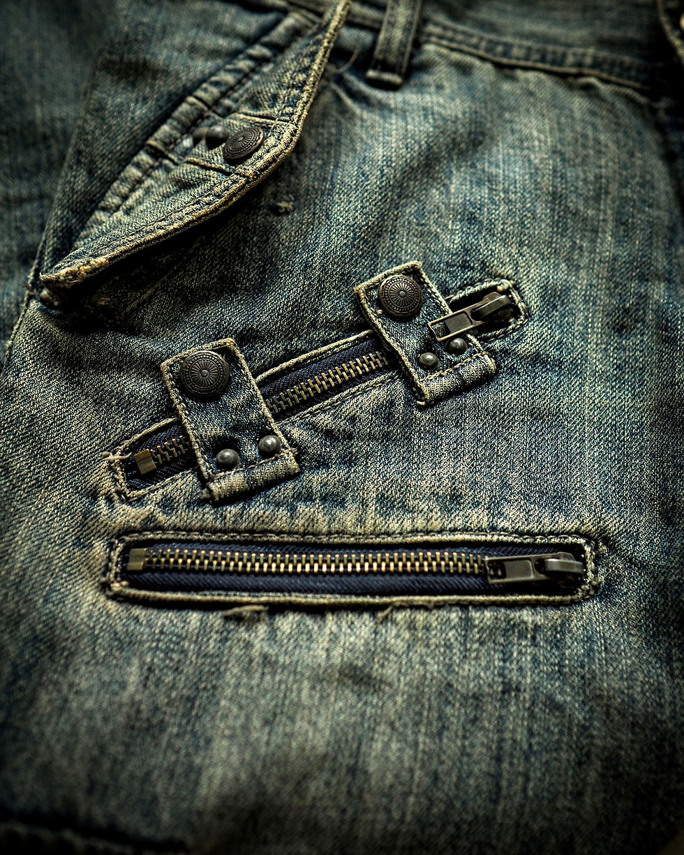 Thumbnail: ROLLIN STUDDED DISTRESSED CARGO PANTS