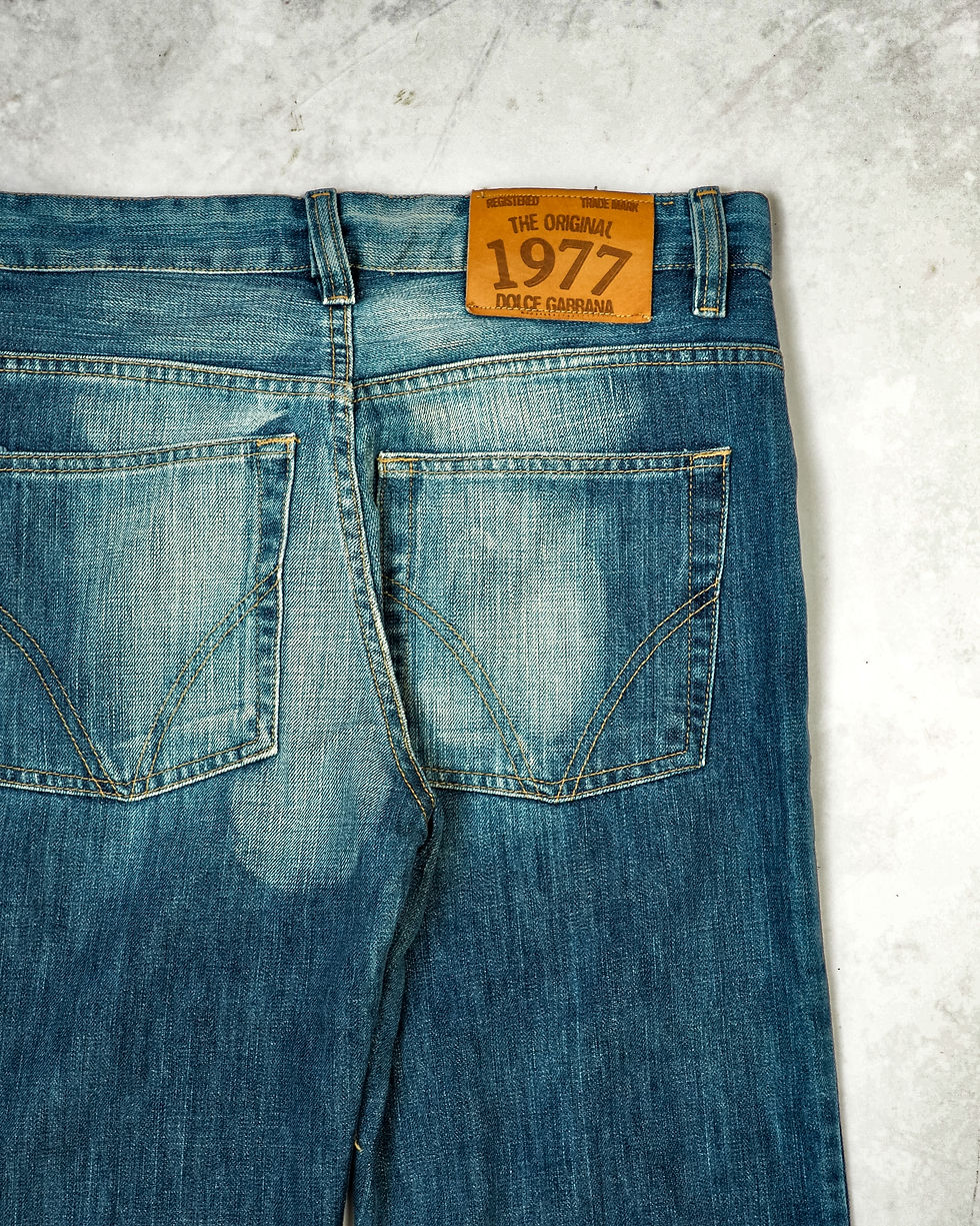 Thumbnail: DOLCE & GABBANA AW05 DISTRESSED POEM JEANS
