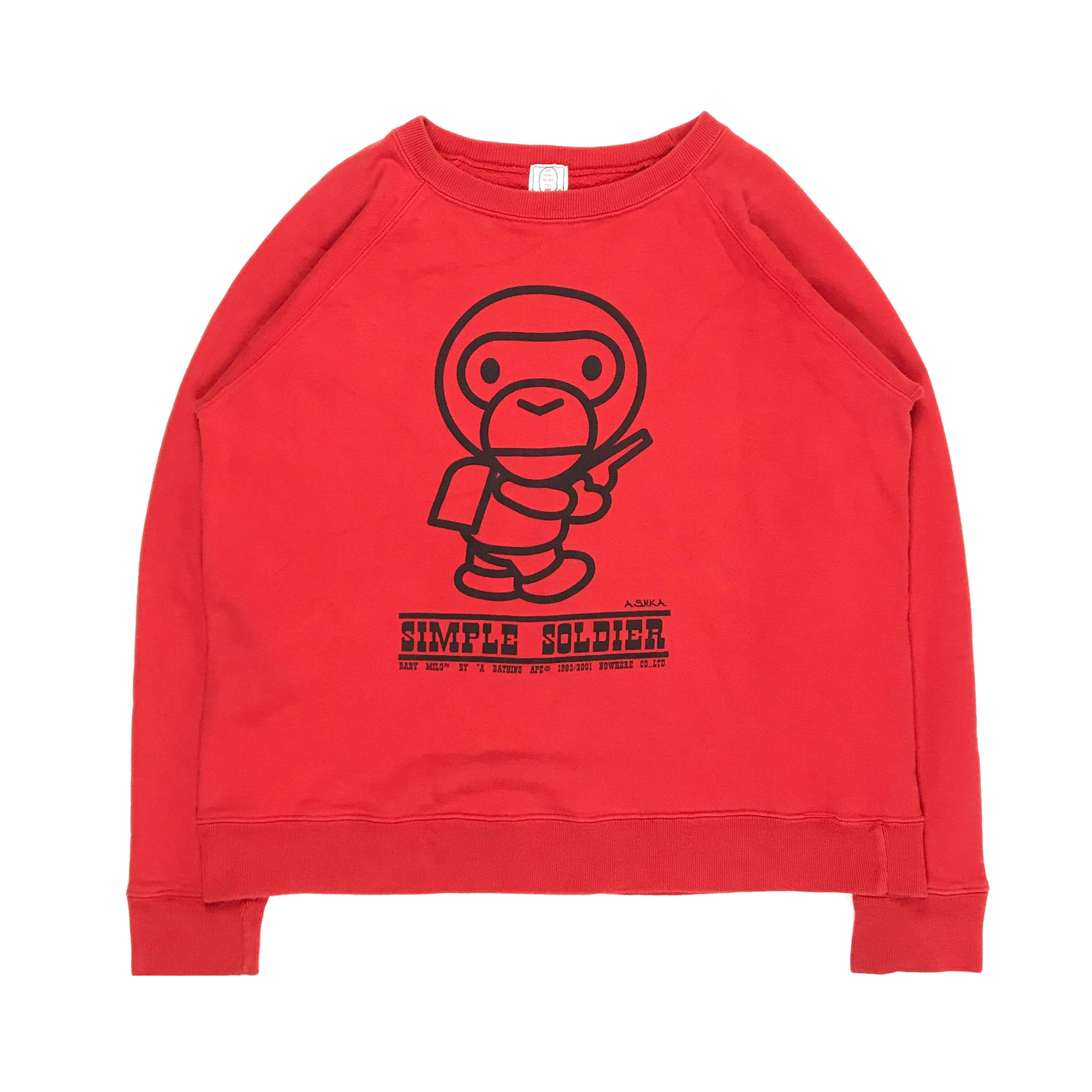 Bape 2001 simple soldier crewneck