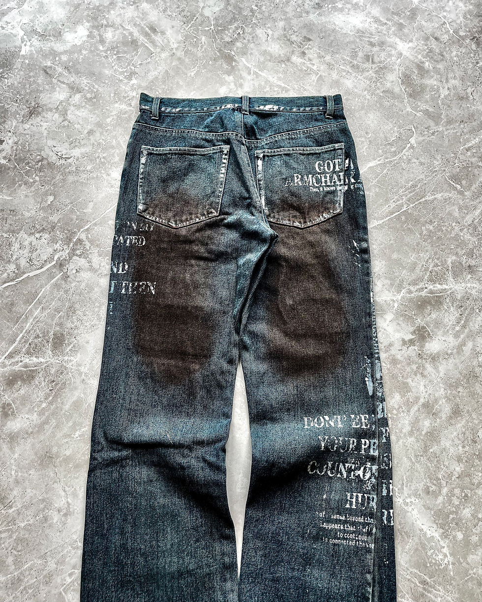 Thumbnail: BERNINGS-SHO DISTRESSED ALL OVER PRINT JEANS