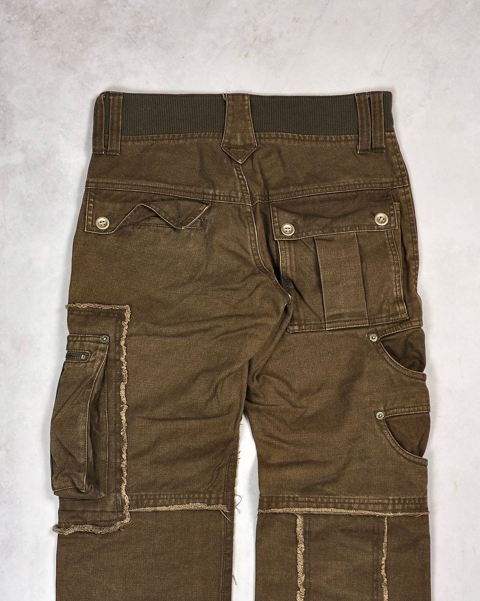 Thumbnail: PPFM FRAYED SLASH-POCKET CARGO PANTS