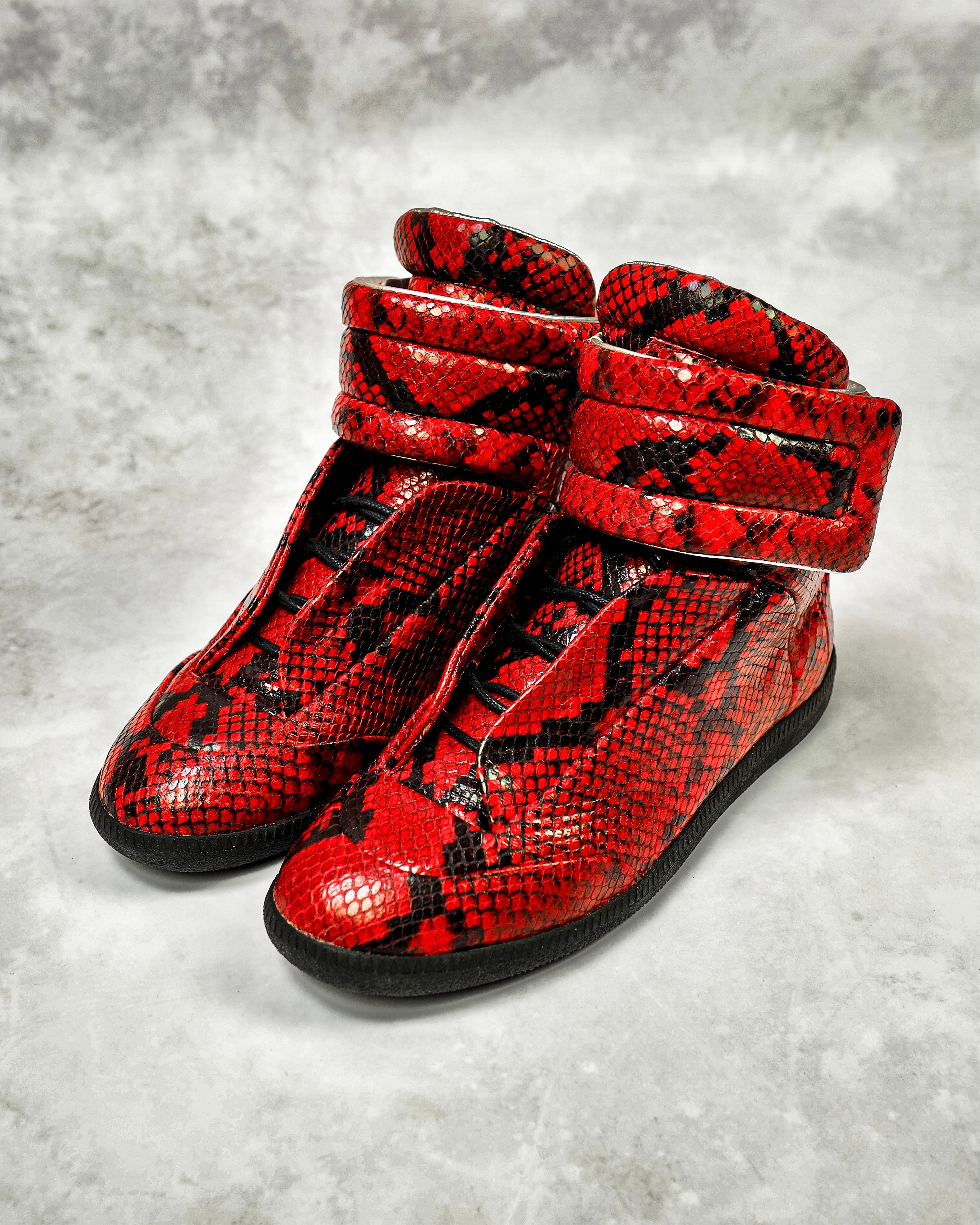 MAISON MARGIELA SNAKESKIN FUTURE HIGHTOP SNEAKERS