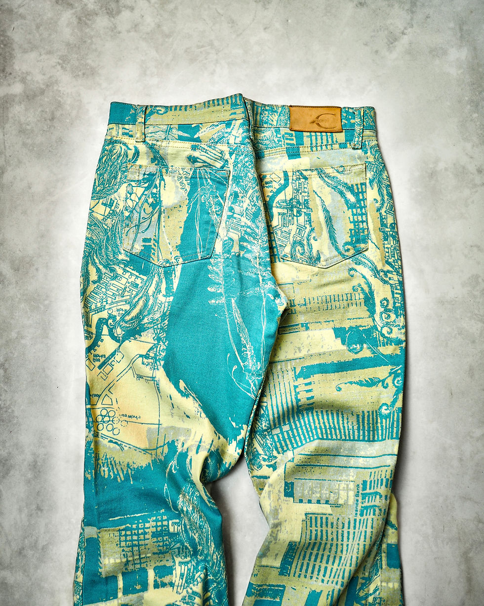 Thumbnail: ROBERTO CAVALLI CITY SKYLINE FLARED JEANS