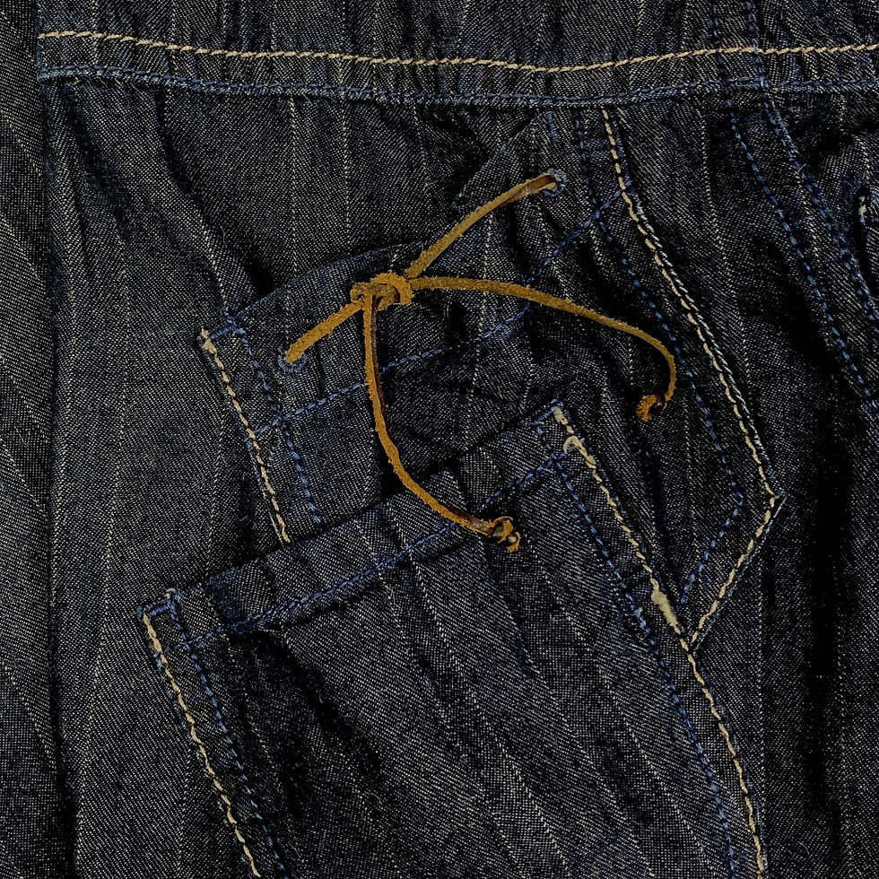 Thumbnail: MARITHE + FRANCOIS GIRBAUD 90S LACED-POCKET PINSTRIPE JEANS