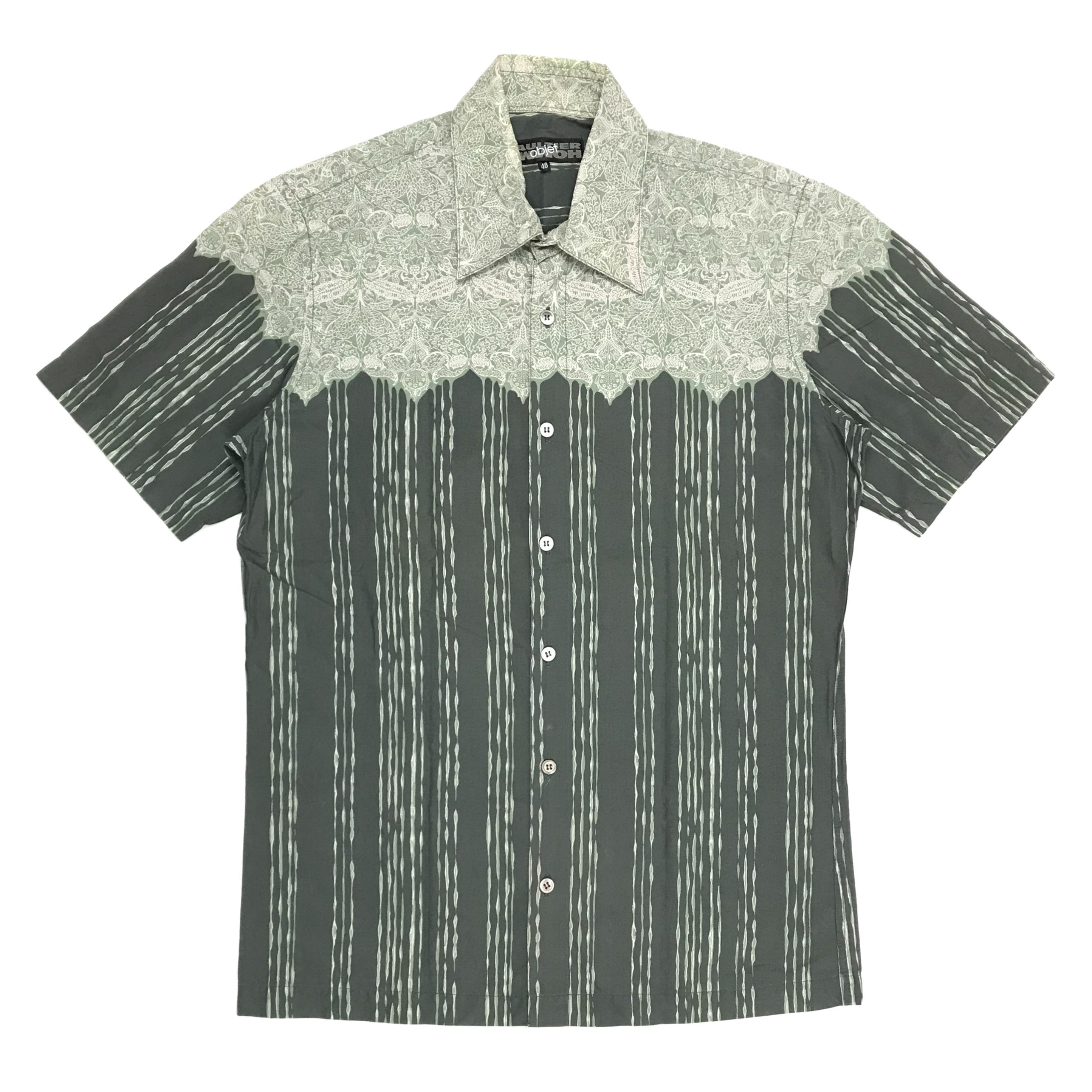 JPG Gaultier dripping paisley shirt