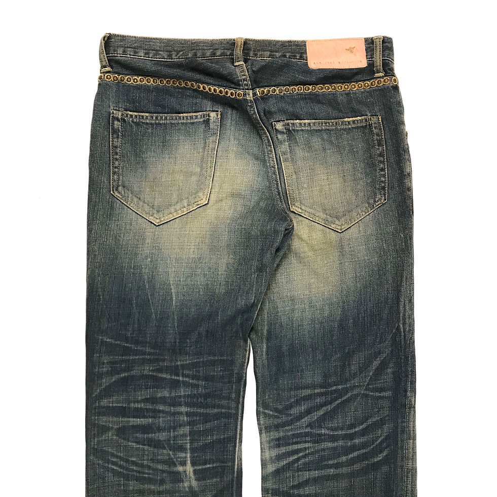 Thumbnail: Kiminori Morishita sand-washed studded jeans